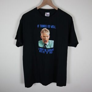 vtg Office Space Movie Promo Shirt 2004 "O Face" Size Large 21x29.5